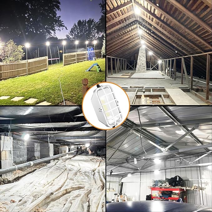 50ft LED Construction String Lights, Super Bright 150W 15000LM Waterproof IP67 - Image 7