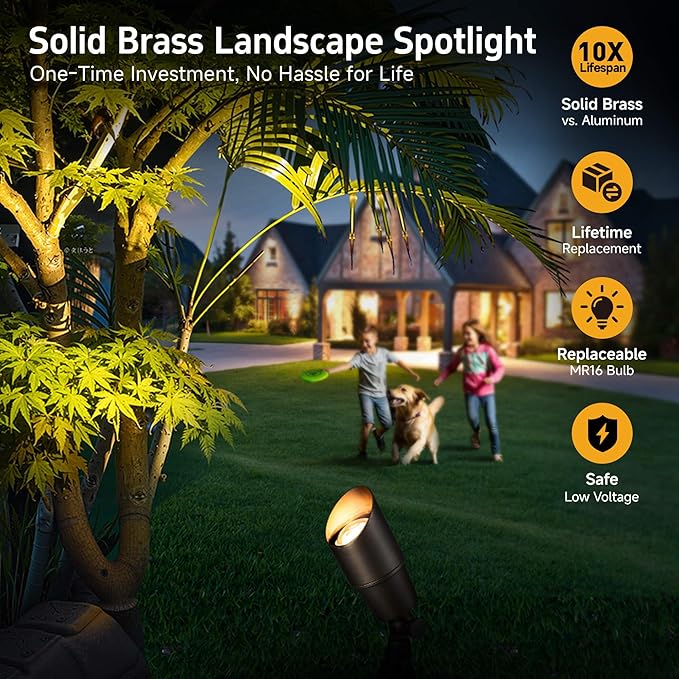 Gardenreet LED Low Voltage Spotlight - 12V AC/DC Bronze Outdoor Light Fixture - Image 2
