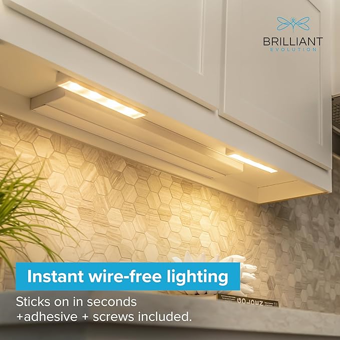 Brilliant Evolution Pack of 2 Wireless LED Stick on Lights Battery Operated - Image 2