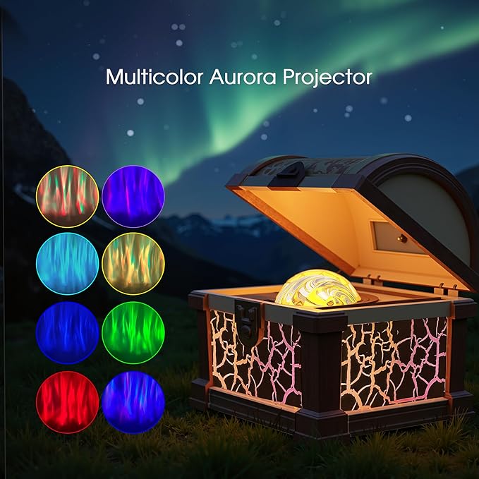L LOHAS LED Galaxy Projector Night Light, Galaxy & Northern Lights Effect - Image 4