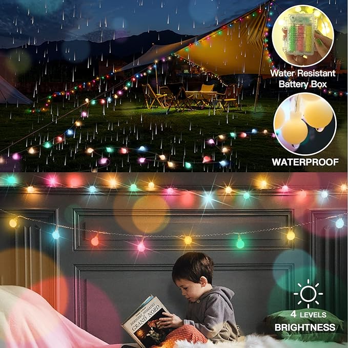 suddus Easter Lights Plug in, 33ft 100 Led USB Pastel String Lights - Image 7