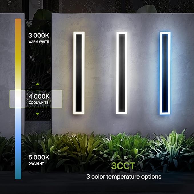 ASD LED 48" Long Wall Mount Light Fixture, Outdoor & Indoor Linear Sconce | 3CCT - Image 5