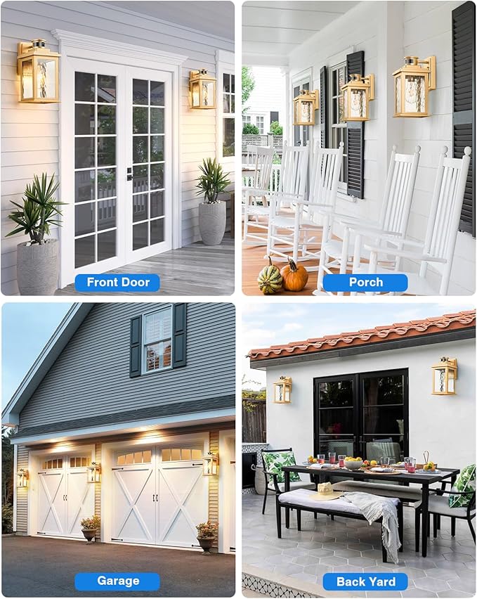 VIANIS Motion Sensor Porch Lights, Outdoor Light Fixtures Wall Mount Dusk to - Image 7