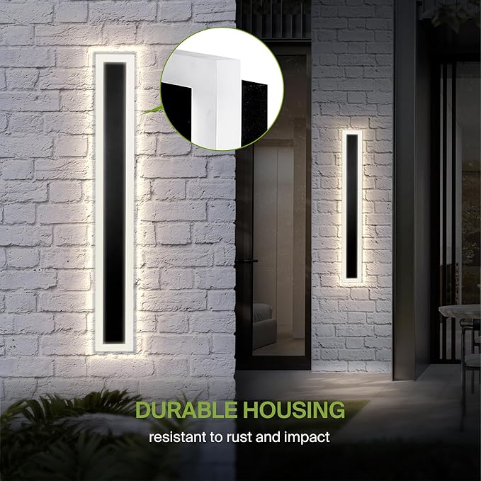 ASD LED 48" Long Wall Mount Light Fixture, Outdoor & Indoor Linear Sconce | 3CCT - Image 7