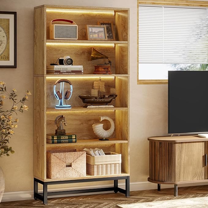 Tribesigns Tall Bookcase and Bookshelf, 70.8" Large Bookcases Organizer - Image 5