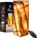 UMAID Handcrafted Onyx Marble Table Lamp, Each Lamp One-of-a-Kind by UMAID