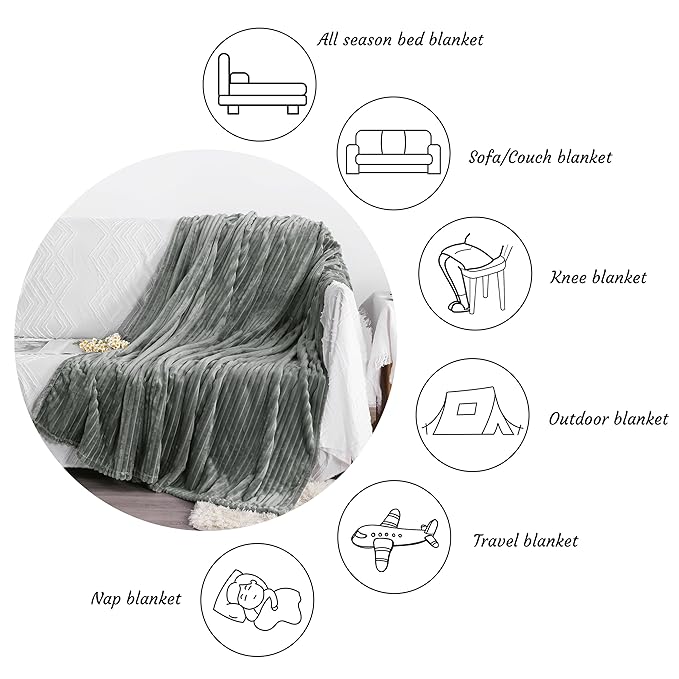 NTBAY Plush Flannel Twin Bed Blanket, 60X80 Inches Soft and Warm Lightweight - Image 3