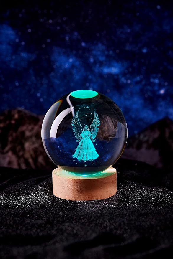 Large Angel Crystal Ball Night Light - Image 8