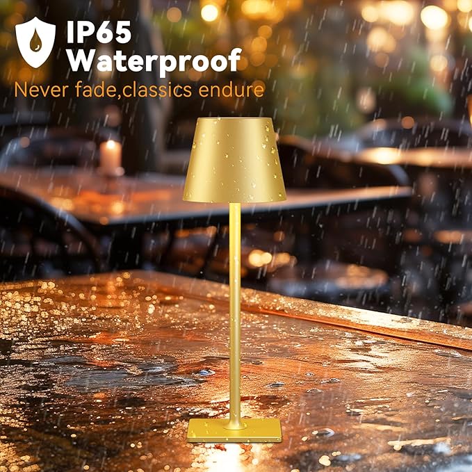 4 Pack Gold Rechargeable Led Cordless Table Lamps, Cordless Lamp - Image 5