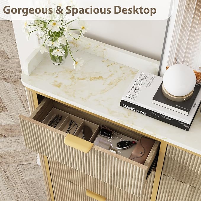 Fluted Shoe Cabinet Storage, Modern Slim Shoe Organizer Cabinet - Image 6