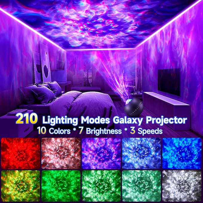COOLNIGHT Galaxy Light Projector, 210 Light Effects Ceiling Projector - Image 2