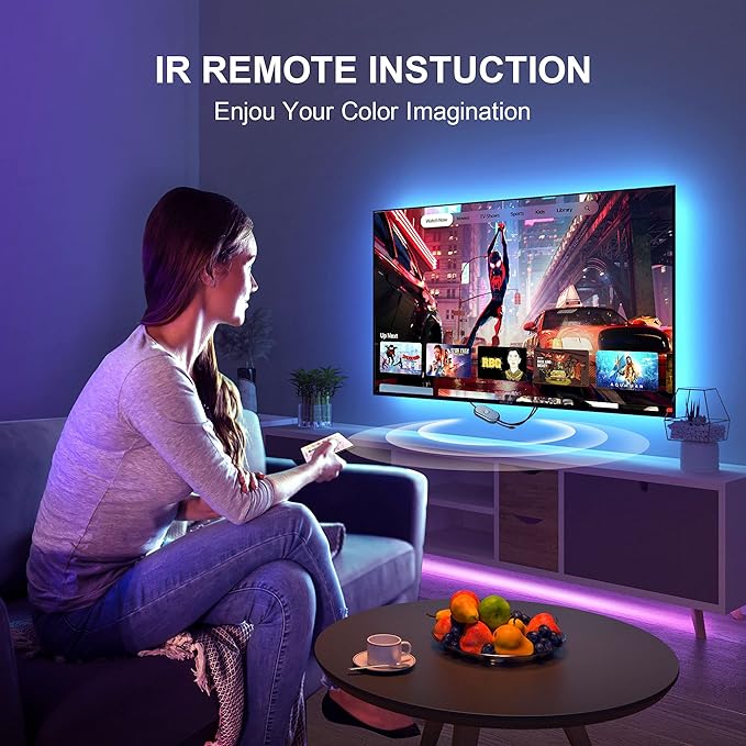 Nexillumi LED Lights for TV, 16.4 ft TV LED Backlight for 55-75 Inch, RGB LED - Image 5