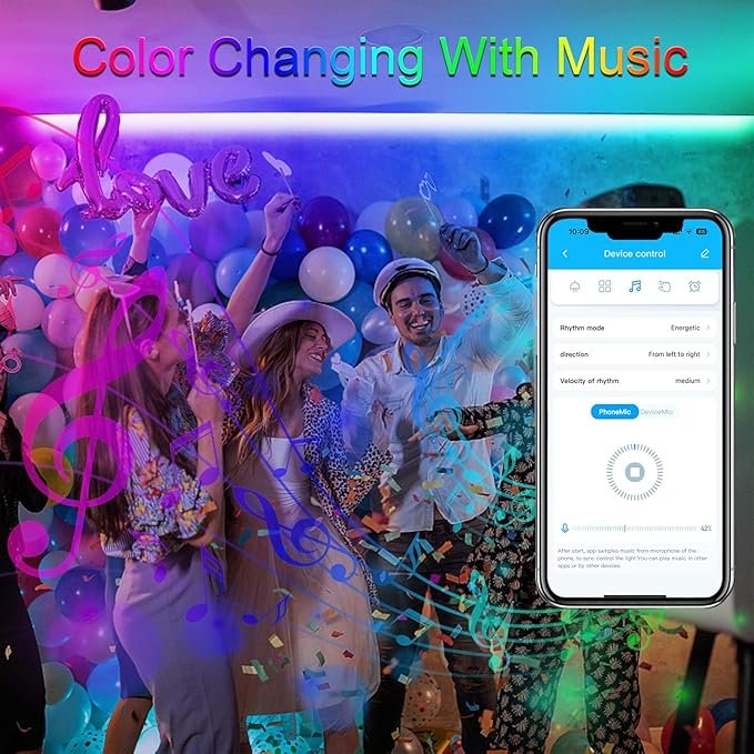 VOLIVO LED Strip Lights WiFi 100 FT, Compatible - Image 5
