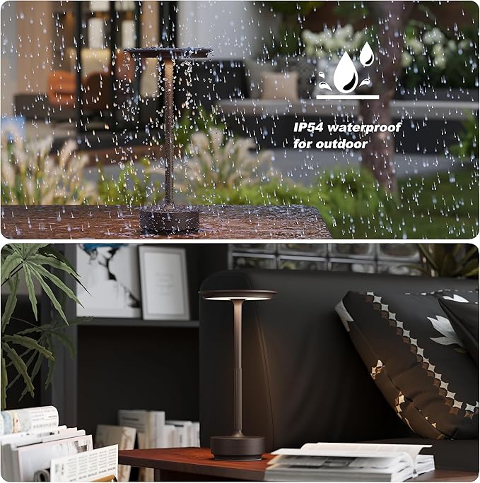2 Pack Rechargeable Table Lamps Cordless, Portable 5000mAh Outdoor Table Light - Image 5