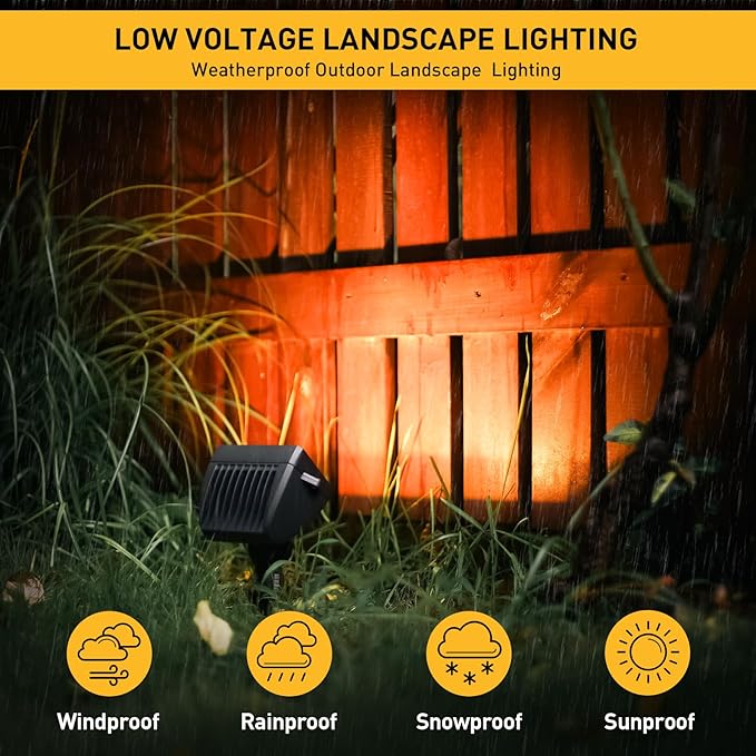 GOLDEN STAR LED Low Voltage Landscape Lights LED Wall Wash Lights 18 Watt - Image 4
