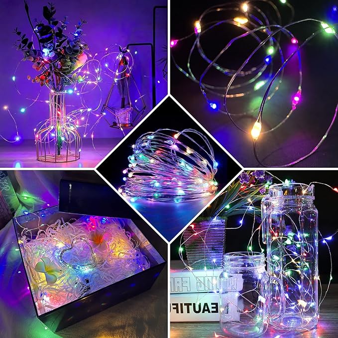 100 Pack Fairy Lights 7Ft 20 LED Twinkle String Lights Battery Operated - Image 5