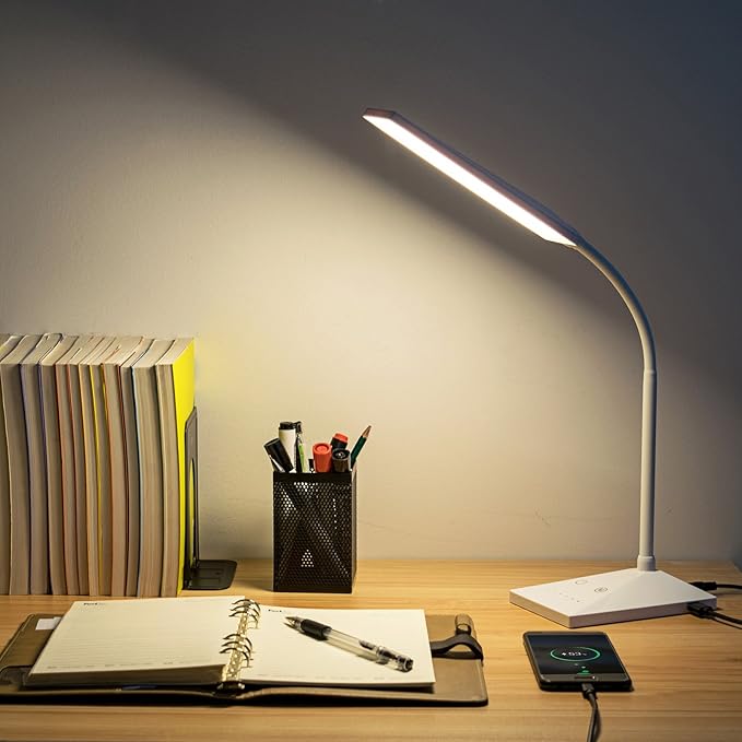 RAOYI LED Desk Lamp, 12W Dimmable Table Lamp Eye-Caring Reading Light - Image 6