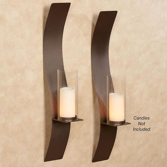 Sinuous Wall Sconce Pair Rich Bronze - Image 2