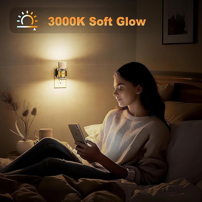 JandCase Motion Sensor Night Light, Night Lights Plug into Wall, 3000K Soft - Image 4