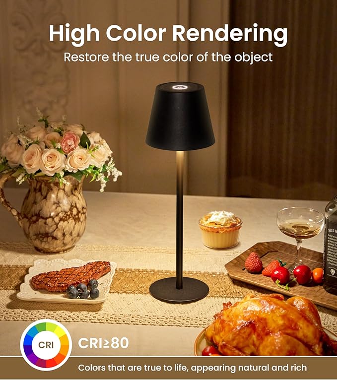 Cordless Table Lamp, Portable Battery Operated Lamp - Image 4