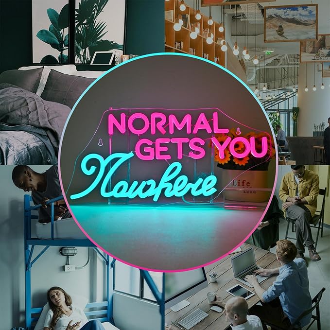 Wanxing LED Neon Sign for Wall Decor, Normal Gets You Nowhere Neon Light - Image 6