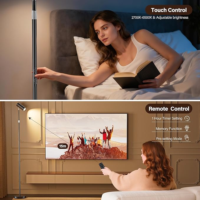 Spotlight Floor Lamp, Tall LED Standing Lamp - Image 4