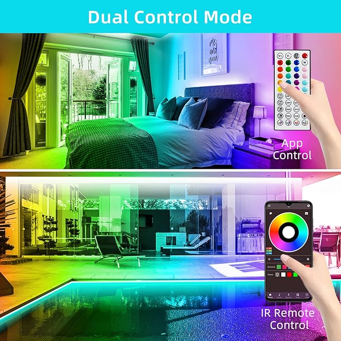130Ft Led Strip Lights, Music RGB Color Changing, APP Control Strip Lights - Image 3