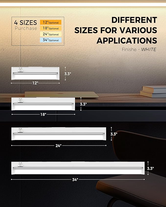 2 Pack 12" Under Cabinet Lighting - Image 4