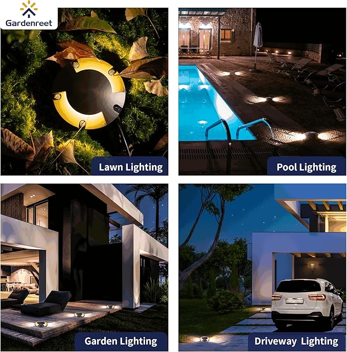 Gardenreet Brass In Ground Landscape Lighting Low Voltage Kit - Image 5