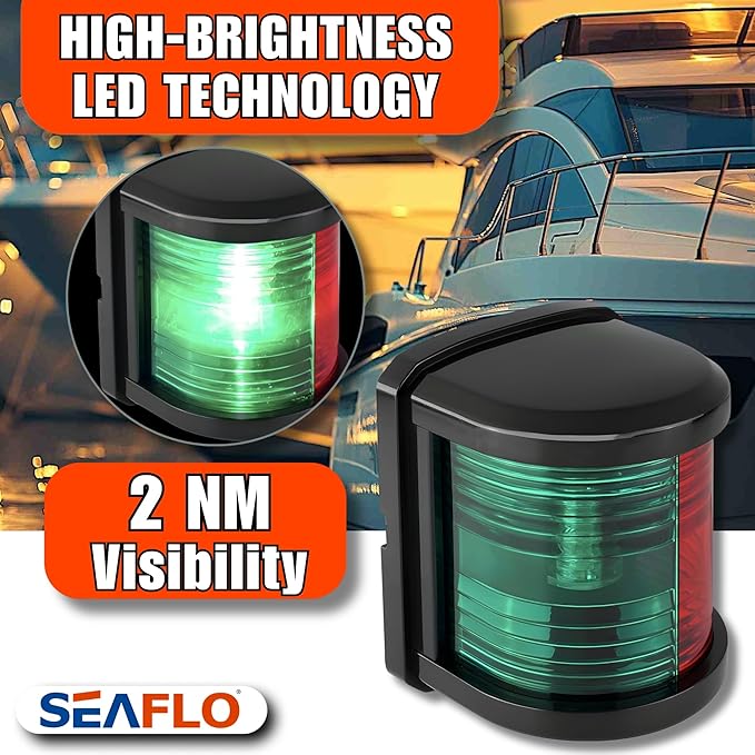 SEAFLO 11 Series Regular Sized LED Bi-Color Red/Green Navigation Light – 12V - Image 5