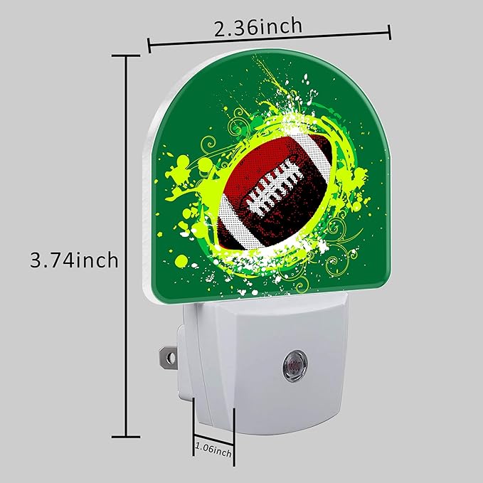 Night Light for Kids Girls Boys, Abstract American Football LED Night Light - Image 5