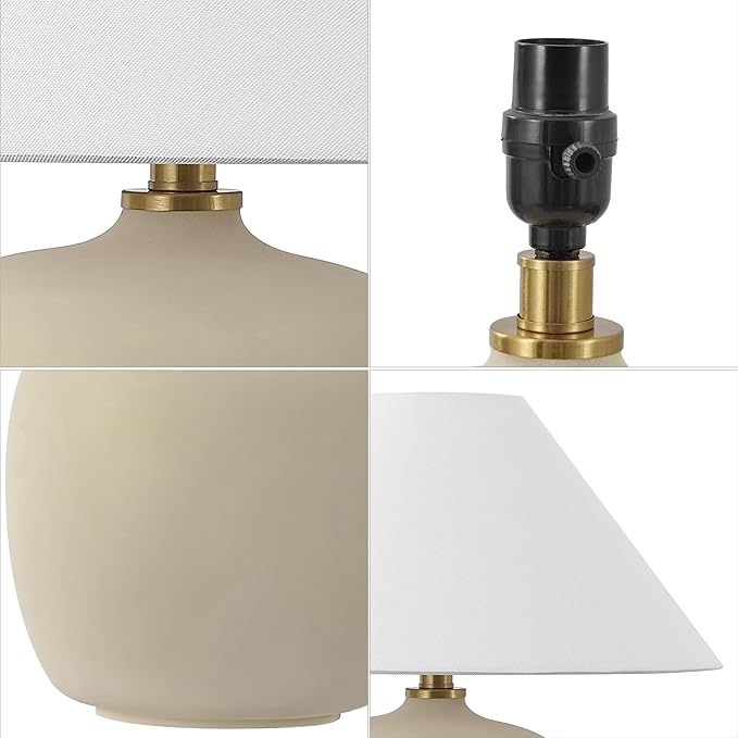 JONATHAN Y JYL5600B-SET2 Delphi 18.25" Minimalist Scandinavian Resin/Iron LED - Image 5