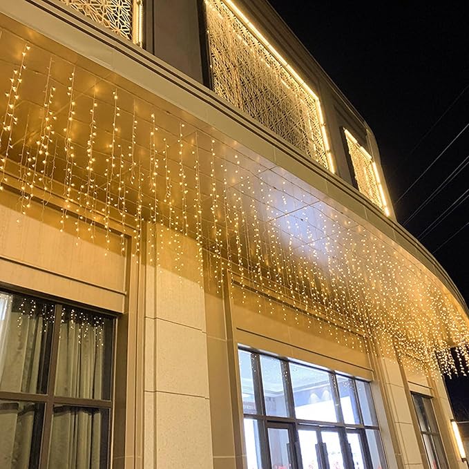 LED Icicle Christmas Lights, 13FT 96 LEDs Fairy String Lights Extendable - Image 4