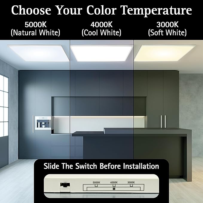 Ultralux 2x4 ft Surface Mount Ceiling Light Panel – Slim, Edge Lit, Flush Mount - Image 3