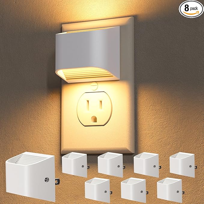 NIORSUN Plug in Night Light, Auto Brightness Sensor Night Light, 3000K Warm by NIORSUN