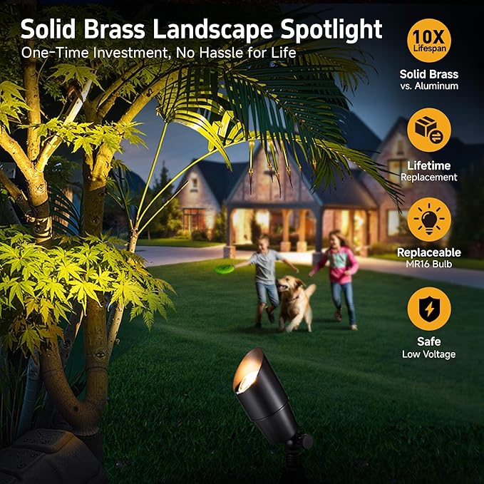 Gardenreet LED Low Voltage Spotlight - 12V AC/DC Black Outdoor Light Fixture - Image 2