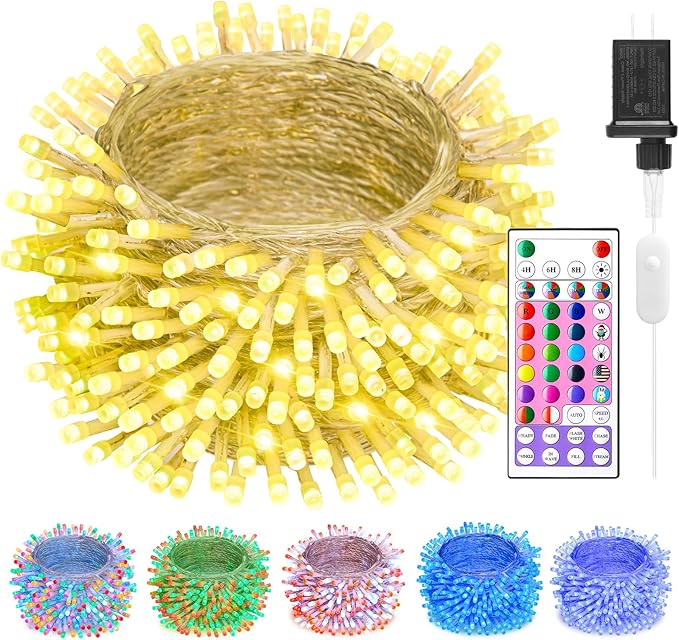 Minetom Color Changing String Lights Outdoor- 22 Colors 33FT 100 LED Fairy by Minetom