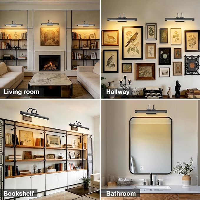 Picture Light, Art Lights Wall Sconce Hard-Wired, Bronze Pictures Frame Light - Image 7