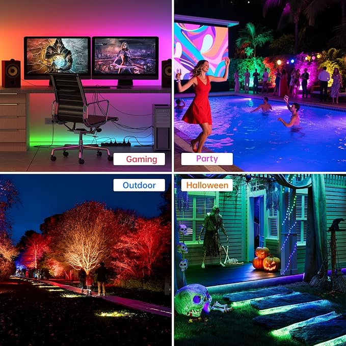 LED Flood Light Outdoor, 50W RGB Color Changing Smart Floodlights 2700K 5000LM - Image 8