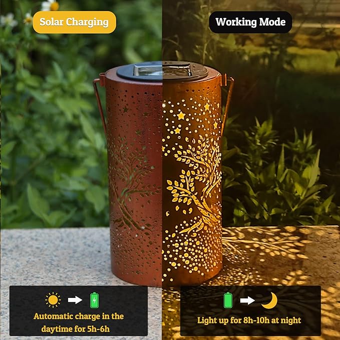 Tree of Life Solar Lanterns Outdoor Waterproof, Birthday Gifts - Image 8