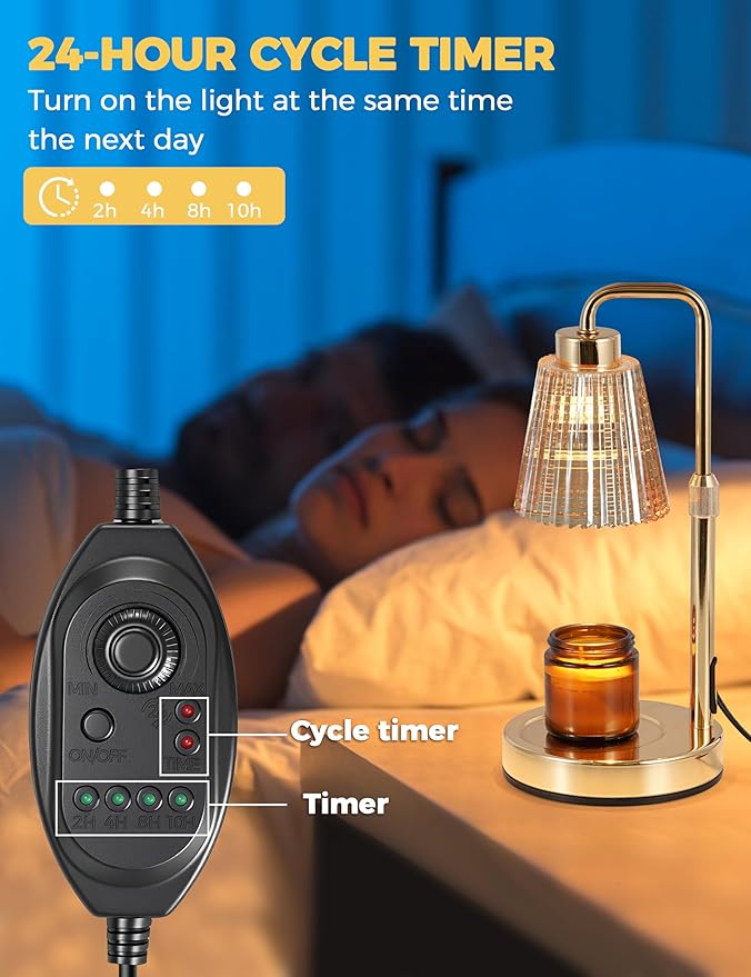 Candle Warmer Lamp with Timer Dimmable, Birthday Gifts - Image 4