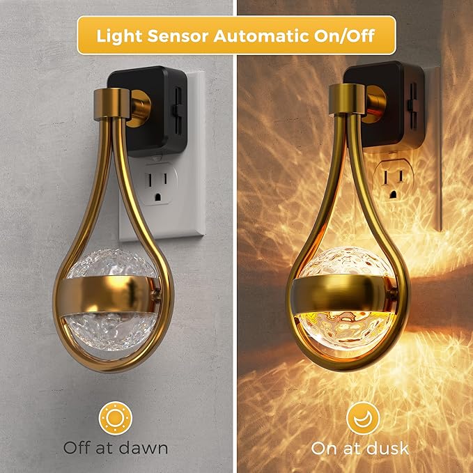 L LOHAS LED Night Lights Plug Into Wall: 2 Pack Star Projector Nightlight - Image 3