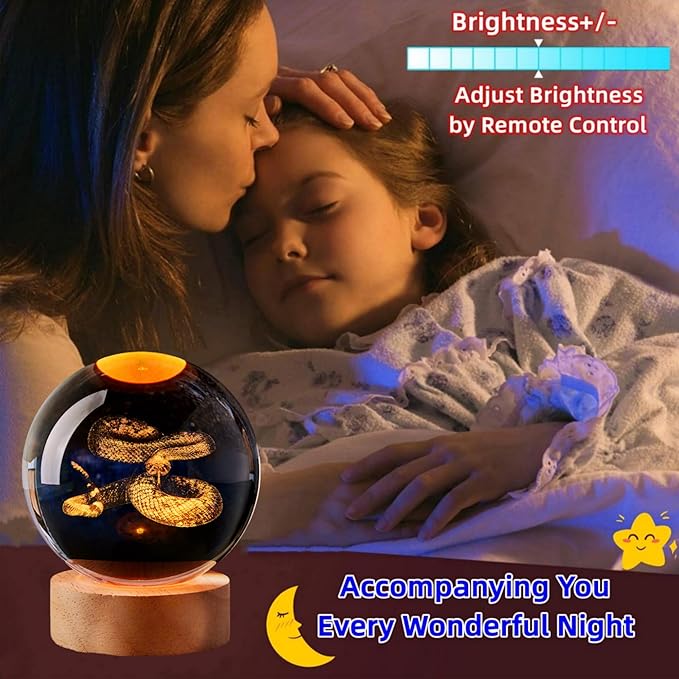 Large Snake Crystal Ball Night Light - Image 3