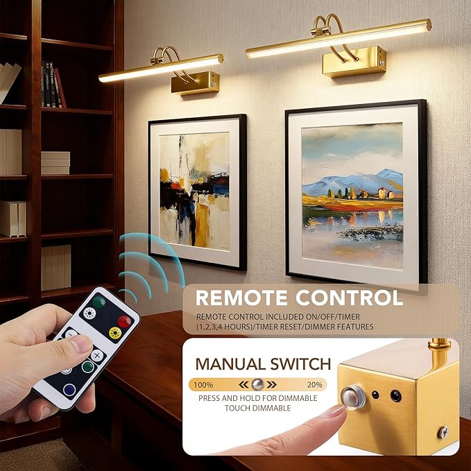 Picture Light, Picture Lights for Wall Cordless, Battery Wall Lights for - Image 6