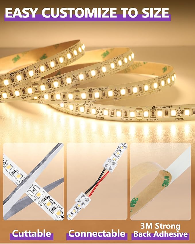 HitLights LED Strip Lights Kit Warm White - Image 9