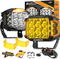Auxbeam 5 Inch LED Pod Offroad Lights, 168W Super Bright Cube Pods Spot Flood by Auxbeam