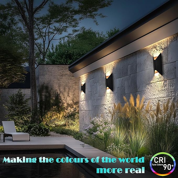 LED Up and Down Lights Outdoor Wall Lights, 5-Color Temperature Waterproof - Image 5