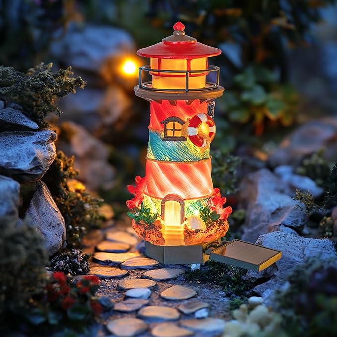 Dazzle Bright Miniature Lighthouse Pathway Decorative Lights, Solar Lights - Image 4