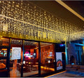 LED Icicle Christmas Lights, 16.4FT 112 LEDs Extendable Curtain 8 Modes Twinkle by FATONESA