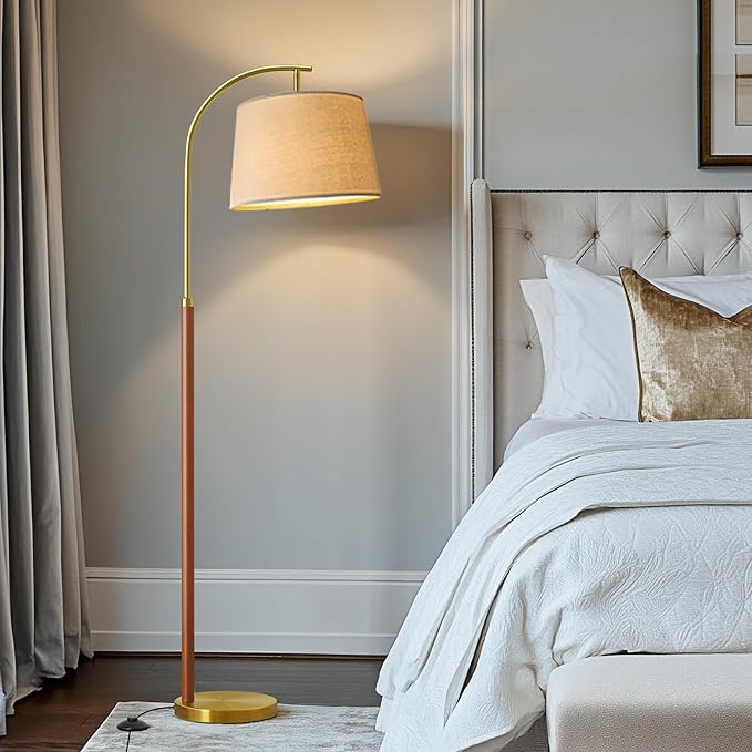 62.5" Gold Floor Lamp for Living Room Dimmable Standing Lamp - Image 2